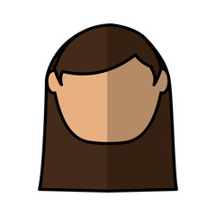 cute woman avatar character vector illustration design