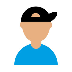 young man avatar character vector illustration design