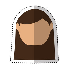 cute woman avatar character vector illustration design