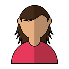 cute woman avatar character vector illustration design