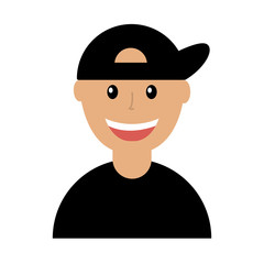 young man avatar character vector illustration design