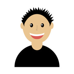 young man avatar character vector illustration design