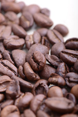 Roasted coffee bean close up. Food background
