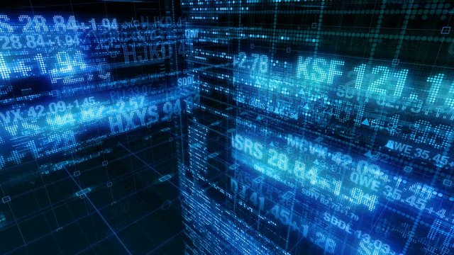 Stock Market Tickers Digital Data