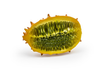 Kiwano isolated on white with clipping path