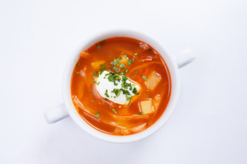 vegetable soup with sour cream