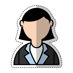 businesswoman avatar character icon vector illustration design