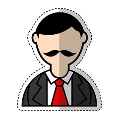 businessman avatar character icon vector illustration design
