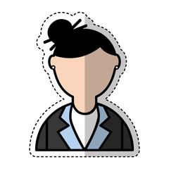businesswoman avatar character icon vector illustration design
