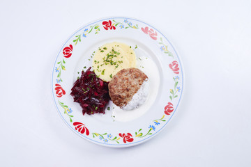 cutlet with mashed potato