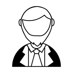 Fototapeta premium businessman avatar character icon vector illustration design