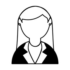 businesswoman avatar character icon vector illustration design