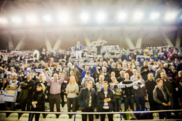 Obraz premium blurred background of crowd of people in a basketball court