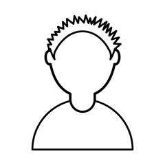 young man avatar character vector illustration design