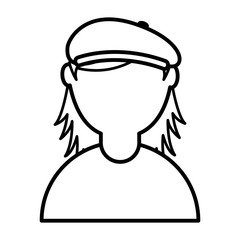 young man avatar character vector illustration design