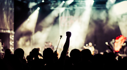 crowd at concert - summer music festival