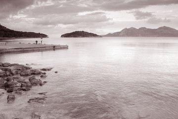 Fototapeta premium Coast of Formentor Mallorca; Spain at Dusk