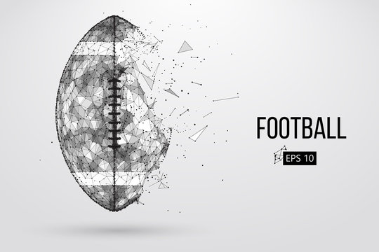 Silhouette of a footballl ball. Vector illustration