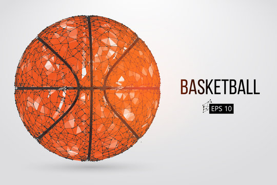 Silhouette of a basketball ball. Vector illustration