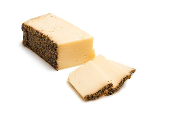 Cheese with spices isolated