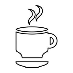 coffee cup silhouette isolated icon vector illustration design