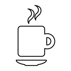coffee cup silhouette isolated icon vector illustration design