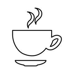coffee cup silhouette isolated icon vector illustration design