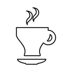 coffee cup silhouette isolated icon vector illustration design