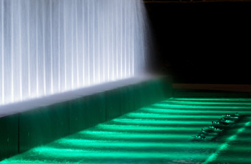 Zagreb fountains colored in green for st. Patrick's day