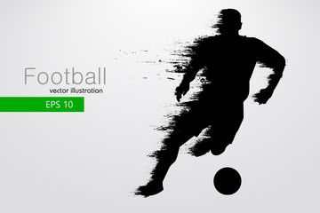 silhouette of a football player. Vector illustration