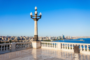 Fototapeta na wymiar Baku aerial panoramic view