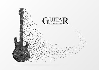 Fototapeta na wymiar Abstract guitar. musical instrument. Creative background. Vector