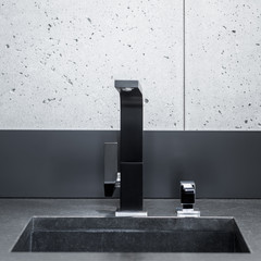 Black kitchen worktop