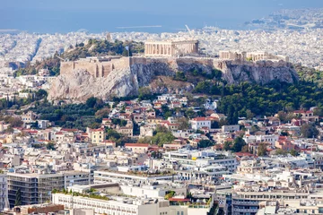 Foto op Aluminium Athenian Acropolis in Greece © saiko3p