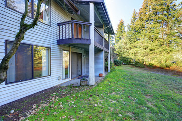 Exterior of condo home in a quiet complex