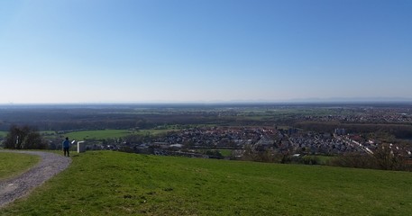 Panorama Blick Richtung Karlsruhe