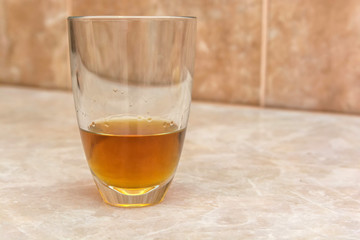 Glass of apple juice