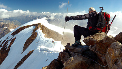 View from Wildspitze Peak, Ötztal Alps, Austria