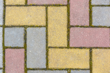 Road bricks surface