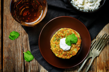 zucchini ricotta cilantro fritters