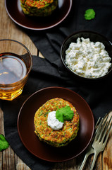 zucchini ricotta cilantro fritters