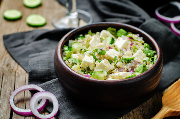 Cucumber quinoa Feta salad