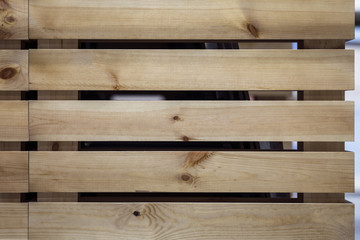 Horizontal wooden panel fence, interior or exterior wall decor