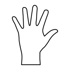 Obraz premium ręka, sylwetka, ikona, wektor, ilustracja, projekt