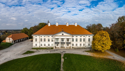 Fototapeta na wymiar Aerial photo of manor