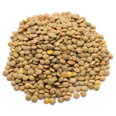 Lentils pulse legumes vegetables vegetarian food background.