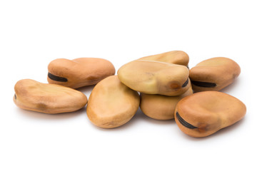 Phaseolus vulgaris beans isolated on white background.