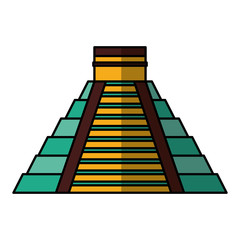 Mayan pyramid isolated icon vector illustration design
