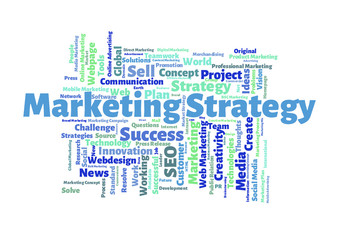 Obraz premium Marketing Strategy word cloud