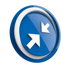 ikona plastikowa 3D niebieskie koło i pierścień